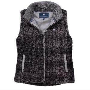 Southern Shirt Dark‎ Heathered Gray Sherpa  Women Vest Size S